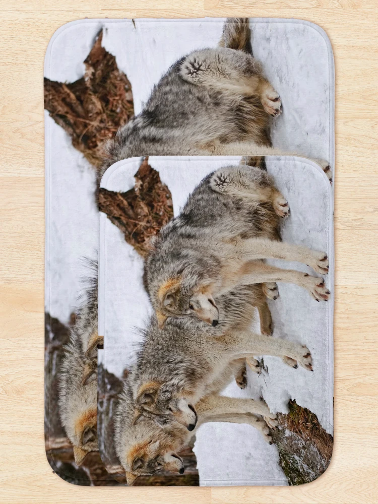 Thumbnail 5 of 6, Bath Mat, Timber Wolves designed and sold by WolvesOnly.
