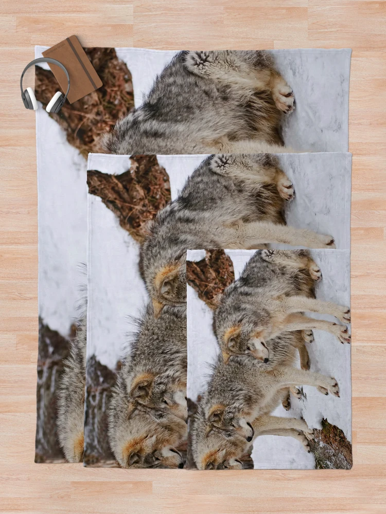 Thumbnail 5 of 6, Throw Blanket, Timber Wolves designed and sold by WolvesOnly.