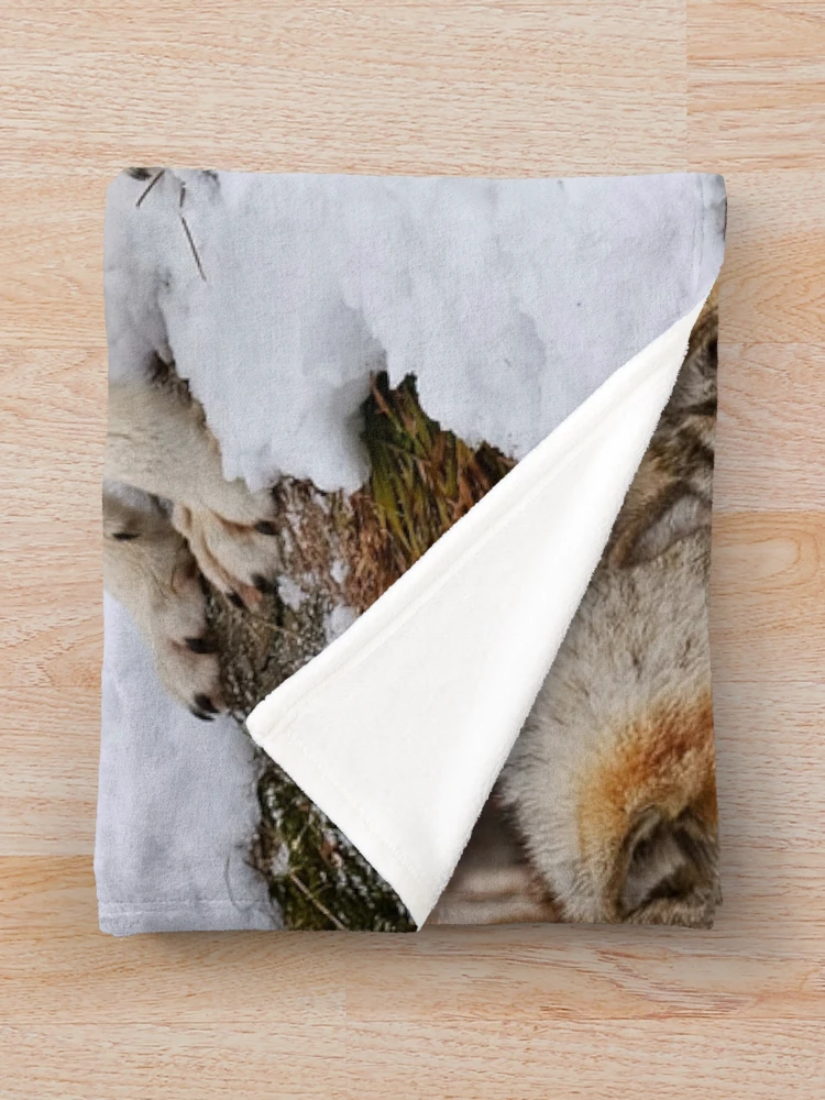 Thumbnail 3 of 6, Throw Blanket, Timber Wolves designed and sold by WolvesOnly.