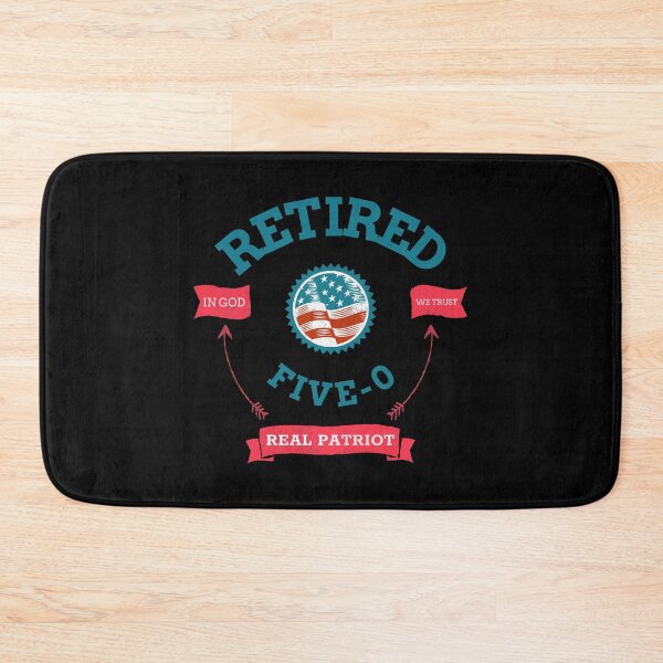 Item preview, Retired Five-O, Real Patriot, In God We Trust designed and sold by TatteredFaith.