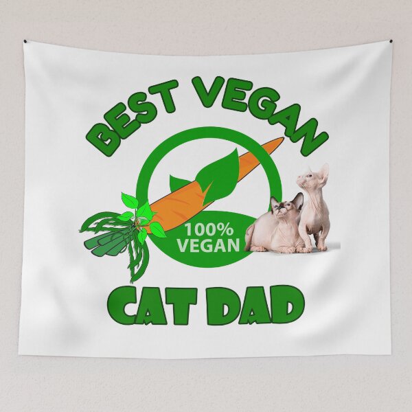 Item preview, Best Vegan Cat Dad Design designed and sold by my-green-gecko.