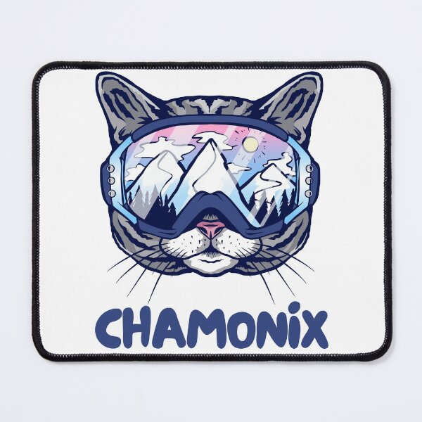 Item preview, Chamonix Cat Skier Snowboarder Mountain Lover French Alps France designed and sold by Hoiho Adventure Shirts.