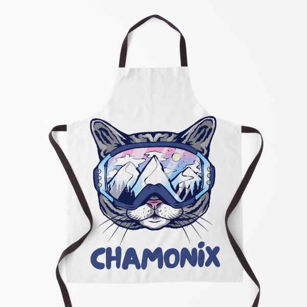 Item preview, Chamonix Cat Skier Snowboarder Mountain Lover French Alps France designed and sold by Hoiho Adventure Shirts.