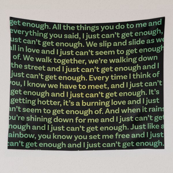 Item preview, Just Can't Get Enough - Depeche Mode (lyrics) v.2 designed and sold by x1brett.