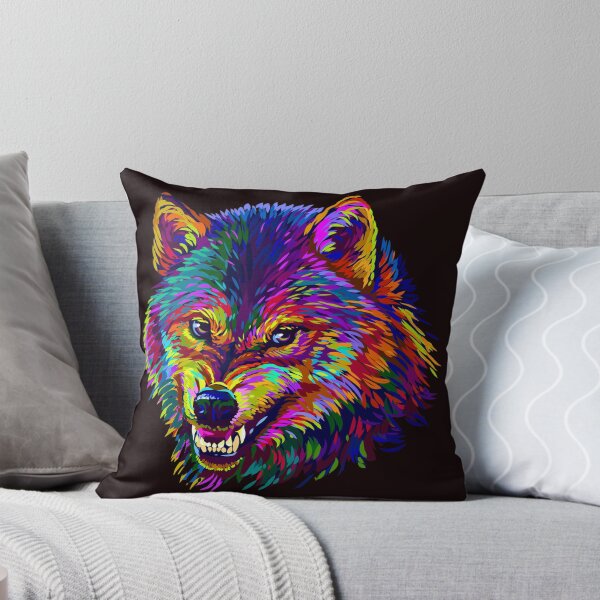 Item preview, Wolf Splash Art Animal Face | Wolf Lover designed and sold by BobbieLane.
