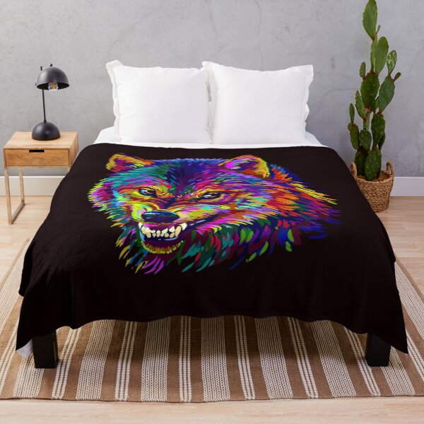 Item preview, Wolf Splash Art Animal Face | Wolf Lover designed and sold by BobbieLane.