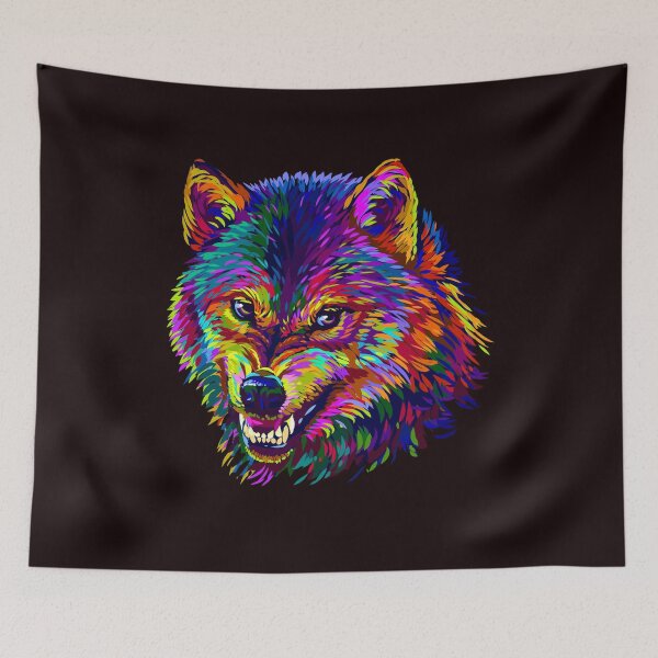 Item preview, Wolf Splash Art Animal Face | Wolf Lover designed and sold by BobbieLane.