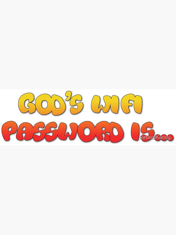 Thumbnail 3 of 3, Canvas Print, God's wifi Password is... designed and sold by RetinalKandy.
