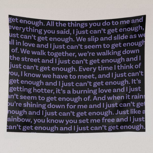 Item preview, Just Can't Get Enough - Depeche Mode (lyrics) v.4 designed and sold by x1brett.