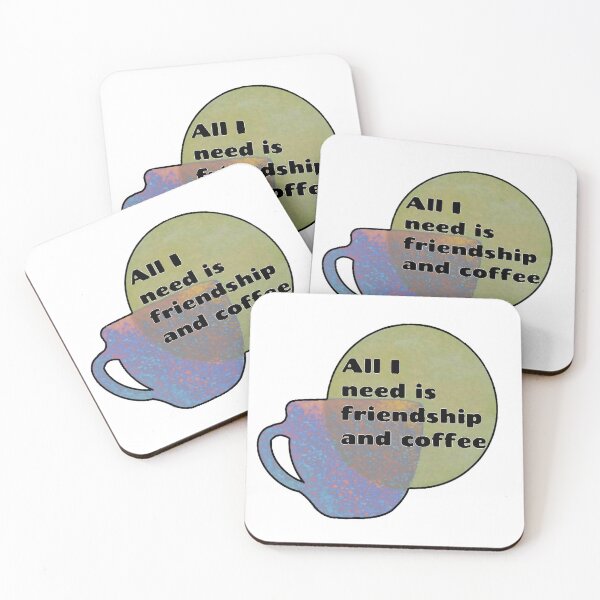 Item preview, All I need is friendship and coffee black text  designed and sold by glowvim.