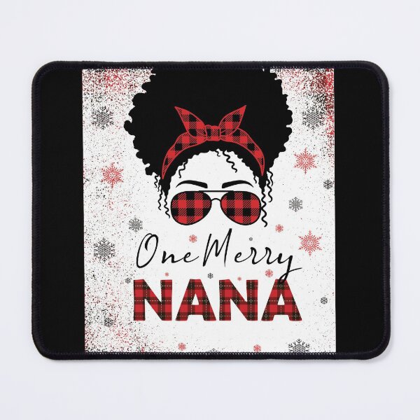 Item preview, Bleached One Merry Nana Messy Bun Buffalo Leopard Christmas designed and sold by abdellaoui.
