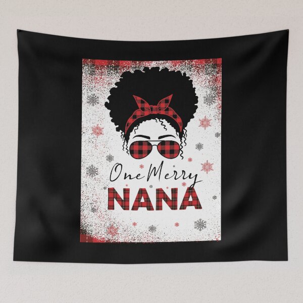 Item preview, Bleached One Merry Nana Messy Bun Buffalo Leopard Christmas designed and sold by abdellaoui.