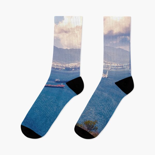 Item preview, Sea View From Gibraltar Ft. Boats & Spanish Coastline designed and sold by SaraMargolis.