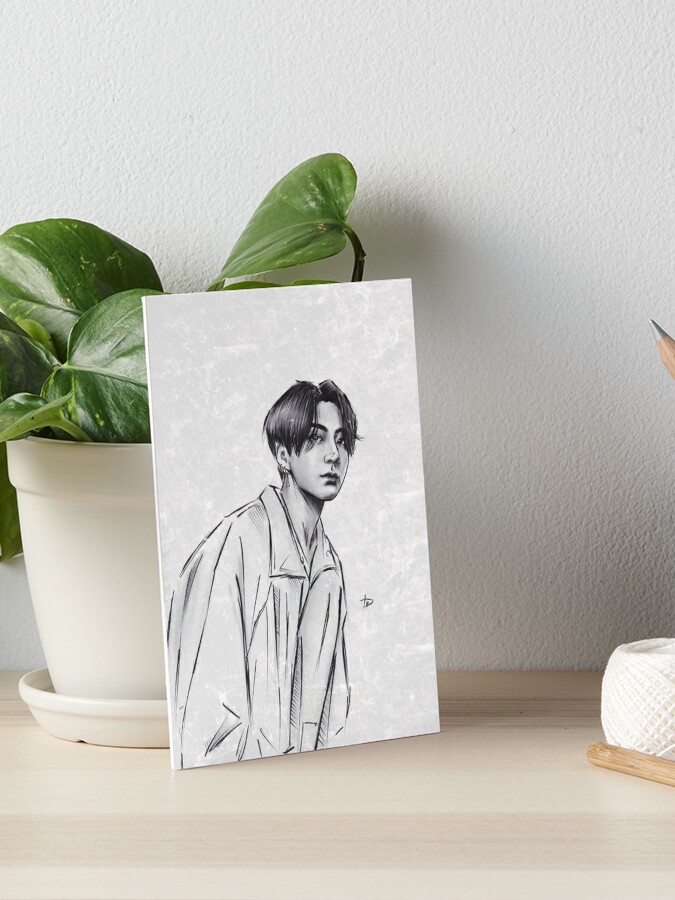 BTS Jungkook sketch style  Art Board Print for Sale by DaHaeHey