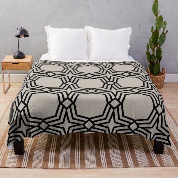 Item preview, Black and Taupe Star Geometric Shape Tile Pattern - Diamond Vogel 2022 Popular Colour Palatine 0370 designed and sold by ColorOfTheYears.