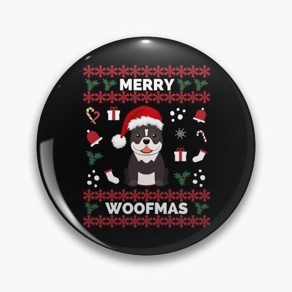 Item preview, Merry Woofmas Pitbull Christmas Holiday - Merry Woofmas Pitbull Charistmas Gift designed and sold by ExploreTheStore.