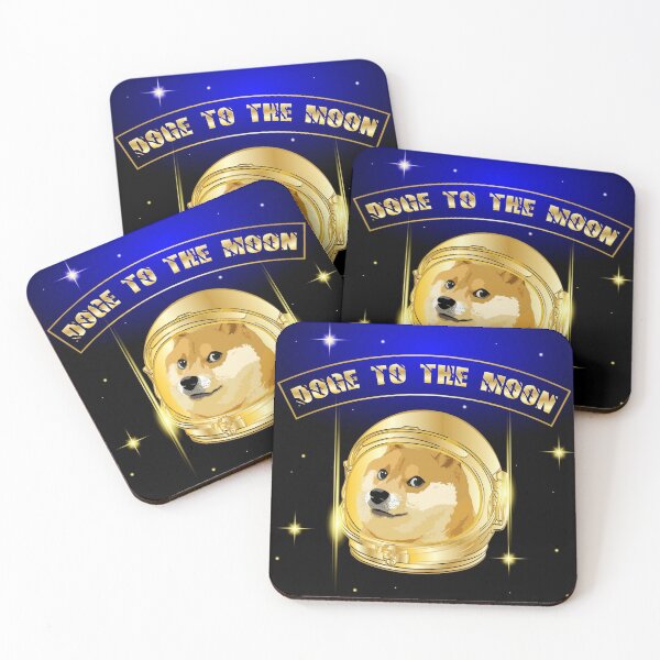 Item preview, Dogecoin to the moon in a space helmet designed and sold by tuji28.