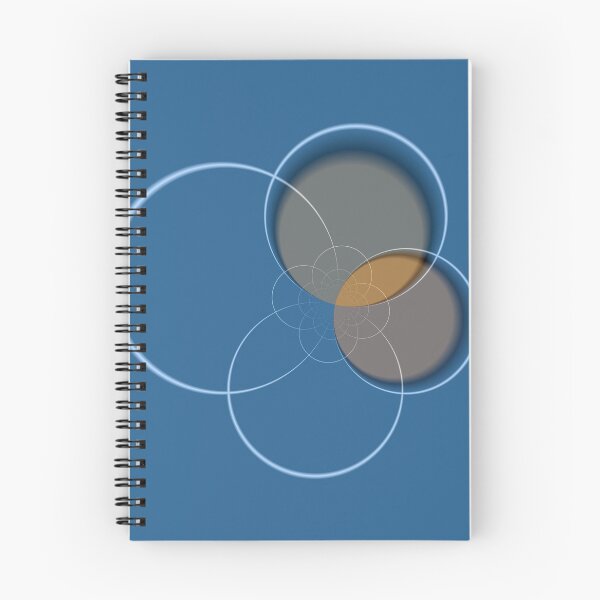 Item preview, Minimalist Blue Circles Geometric Fractal designed and sold by Gingezel.