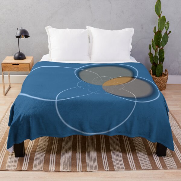 Item preview, Minimalist Blue Circles Geometric Fractal designed and sold by Gingezel.