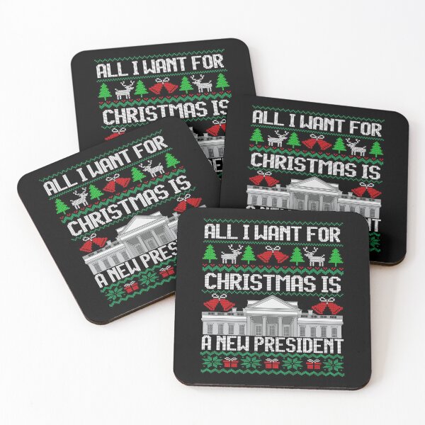 Item preview, All I Want For Christmas Is A New President Ugly Christmas Sweatshirt designed and sold by EnglishBallard.