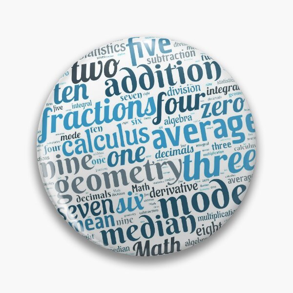 Item preview, Math Word Cloud (Circle) designed and sold by Obitez.
