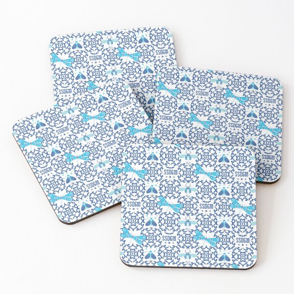 Item preview, Blue & White Moth SSDGM designed and sold by rachelrai.