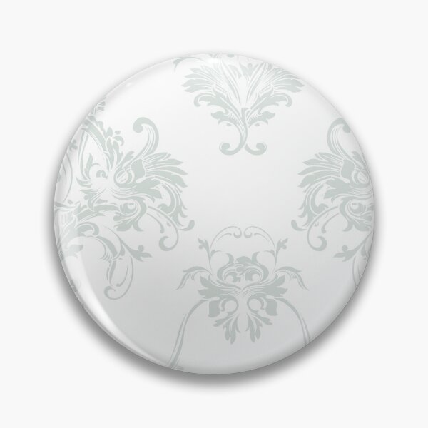 Artikelvorschau, Blue Gray and White Damask Scroll Baroque Pattern Pairs DV 2022 Popular Colour Mellow Blue 0468 entworfen und verkauft von ColorOfTheYears.