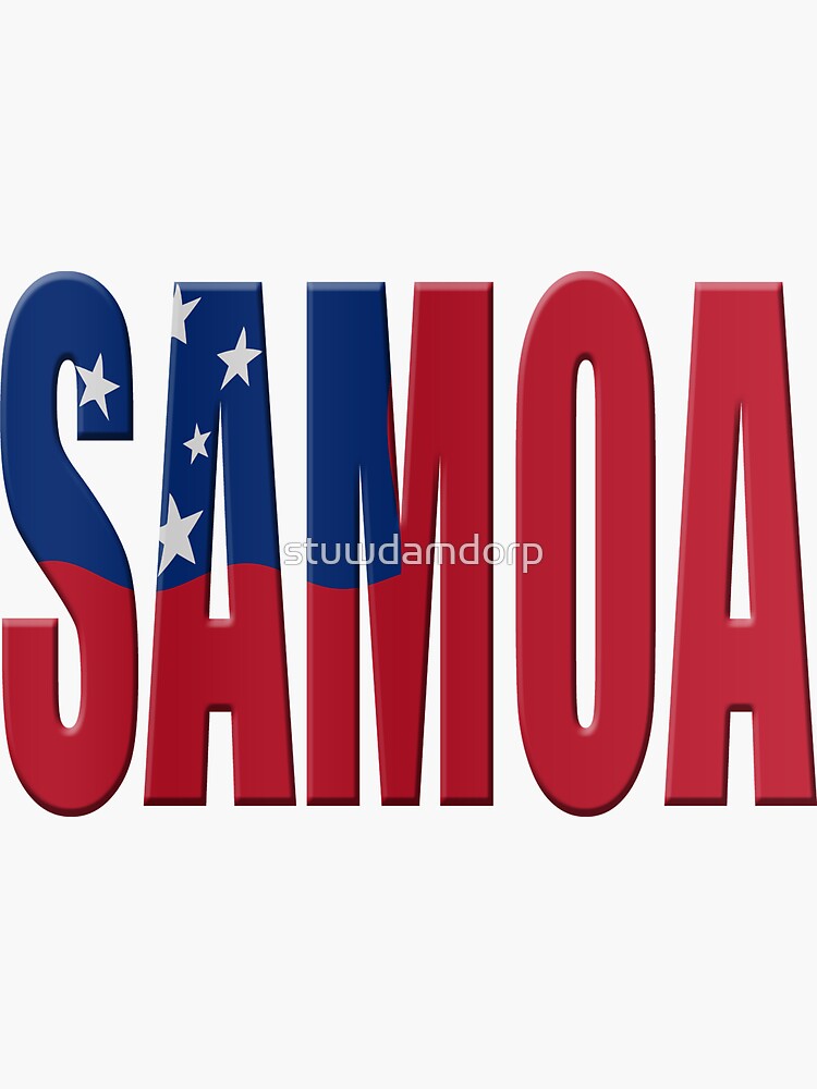 "Samoan flag" Sticker for Sale by stuwdamdorp Redbubble