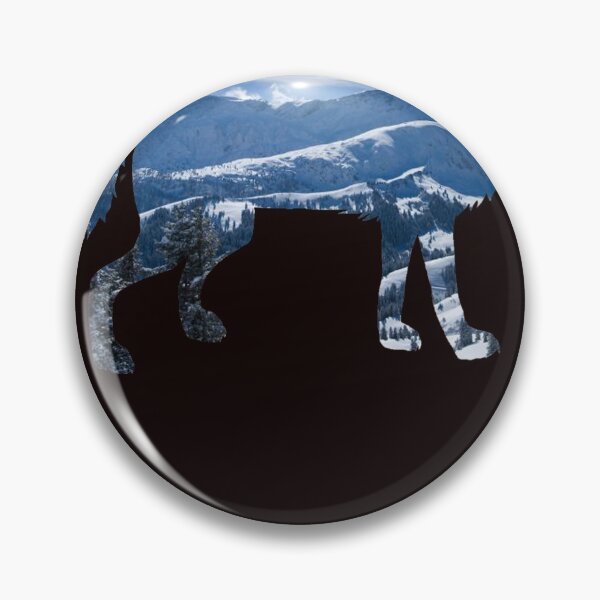 Item preview, Lone Wolf Survives The Mountain Silhouette Art designed and sold by MelisaElder.