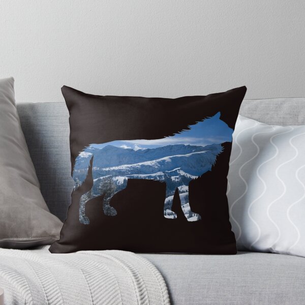 Item preview, Lone Wolf Survives The Mountain Silhouette Art designed and sold by MelisaElder.