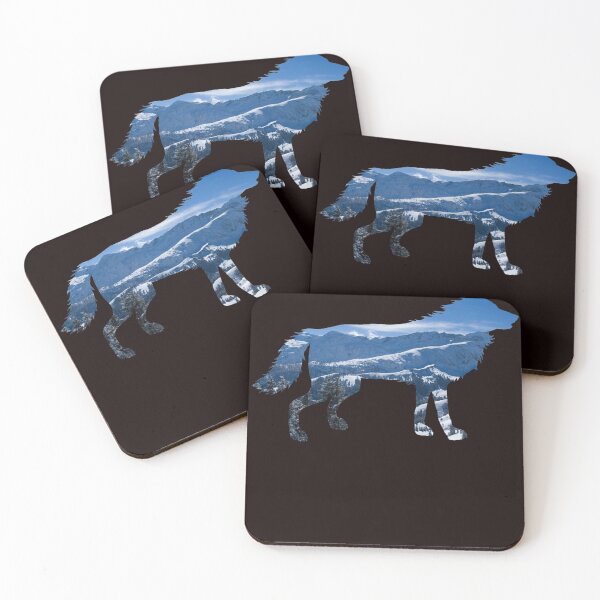 Item preview, Lone Wolf Survives The Mountain Silhouette Art designed and sold by MelisaElder.