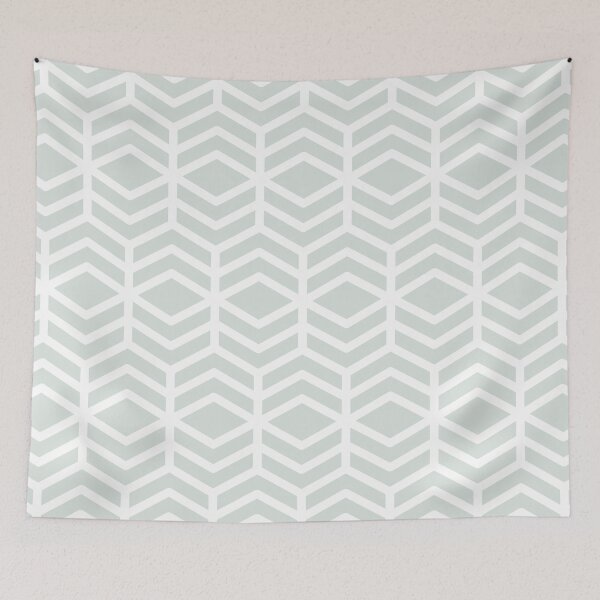 Item preview, Blue Gray and White Chevron Line Shape Pattern Pairs DV 2022 Popular Colour Mellow Blue 0468 designed and sold by ColorOfTheYears.