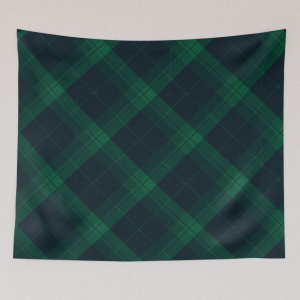 Item preview, Large Scale Green and Black Christmas Plaid Pattern designed and sold by BigAl3D.