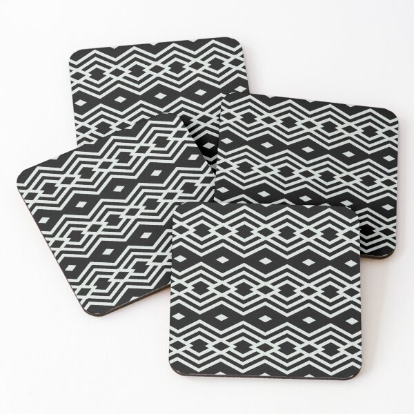 Item preview, Black and Blue Gray Stripe Diamond Pattern Pairs DV 2022 Popular Colour Mellow Blue 0468 designed and sold by ColorOfTheYears.