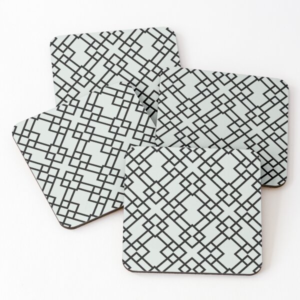 Item preview, Black and Blue Gray Minimal Line Art Pattern Pairs DV 2022 Popular Colour Mellow Blue 0468 designed and sold by ColorOfTheYears.