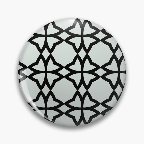 Artikelvorschau, Black and Blue Gray Symmetrical Flower Pattern Pairs DV 2022 Popular Colour Mellow Blue 0468 entworfen und verkauft von ColorOfTheYears.