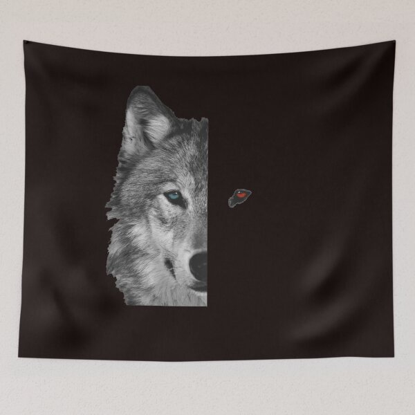 Item preview, Wolf Funny Split Face Wolf Magical Wolves Tee designed and sold by MelisaElder.