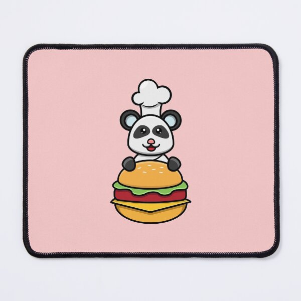 Item preview, Sticker and Label Of Cute Baby Panda Chef On Burger designed and sold by tedykurniawan12.