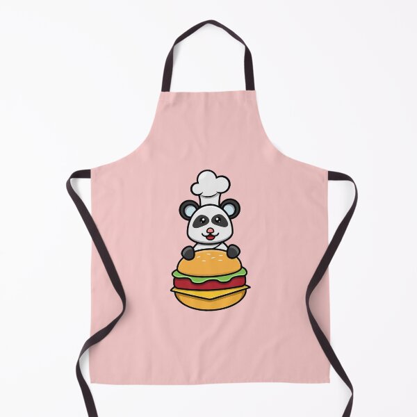 Item preview, Sticker and Label Of Cute Baby Panda Chef On Burger designed and sold by tedykurniawan12.
