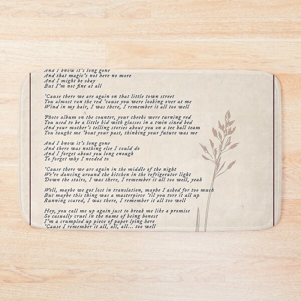 Item preview, all too well lyric designed and sold by MaryZWright.