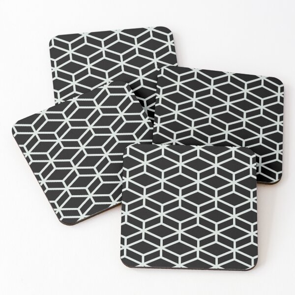 Item preview, Black and Blue Gray Tessellation Line Pattern 8 Pairs DV 2022 Popular Colour Mellow Blue 0468 designed and sold by ColorOfTheYears.