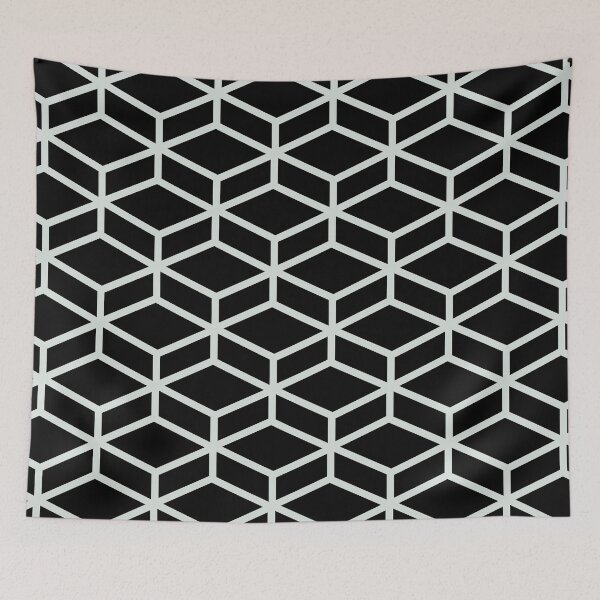 Item preview, Black and Blue Gray Tessellation Line Pattern 8 Pairs DV 2022 Popular Colour Mellow Blue 0468 designed and sold by ColorOfTheYears.