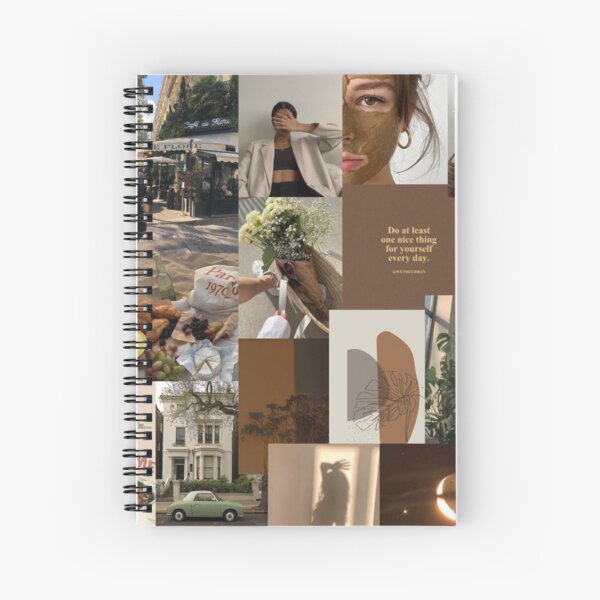 collage esthétique de tons de terre Cahier à spirale