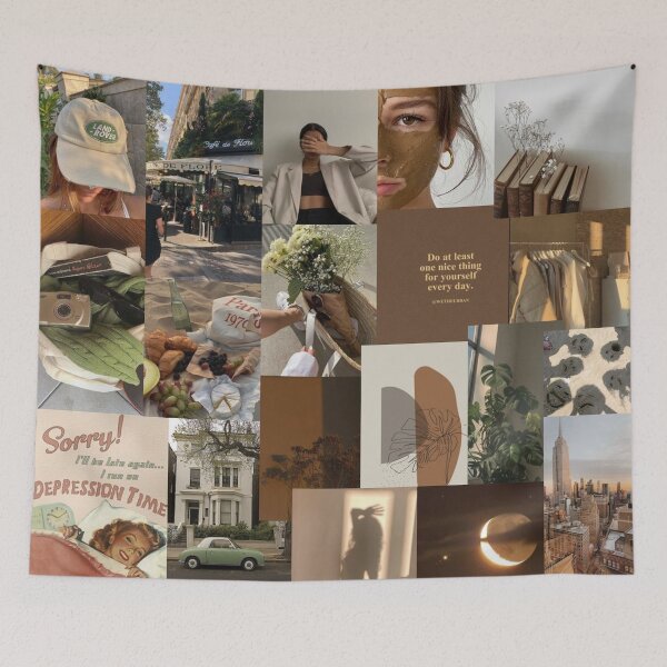 Item preview, earth tones aesthetic collage designed and sold by morgananjos.