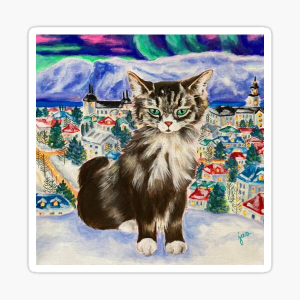 City Kitty-REYKJAVIK Sticker