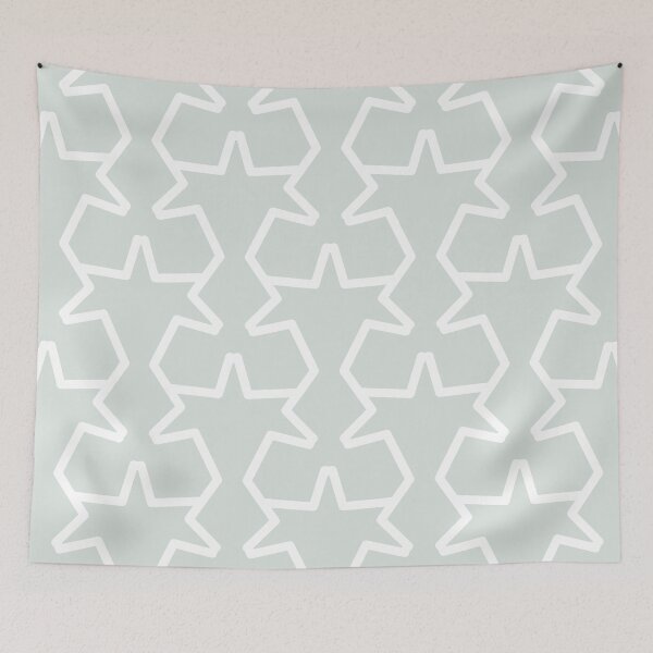 Aperçu de l'œuvre Blue Gray and White Tessellation Line Pattern 15 Pairs DV 2022 Popular Colour Mellow Blue 0468 créée et vendue par ColorOfTheYears.