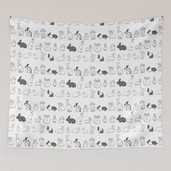 Item preview, Inked bunnies designed and sold by Camilla Fjäder.