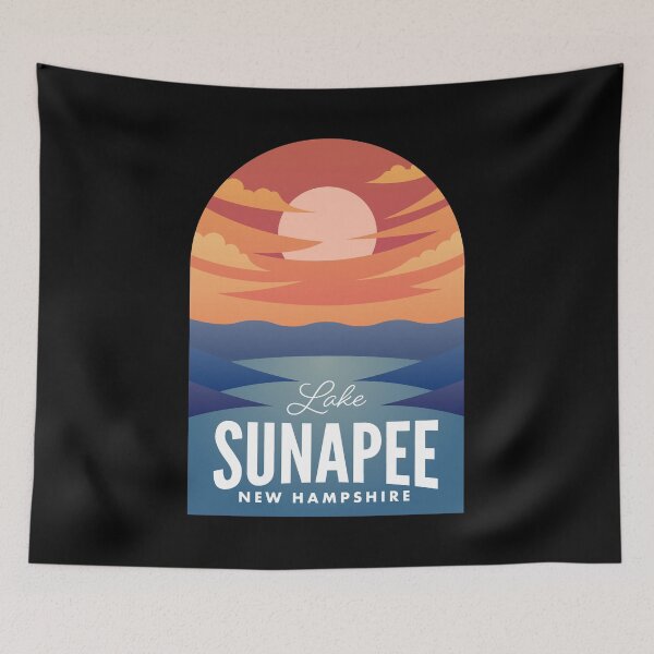 Item preview, Lake Sunapee NH Retro Sunset designed and sold by HalpinDesign.