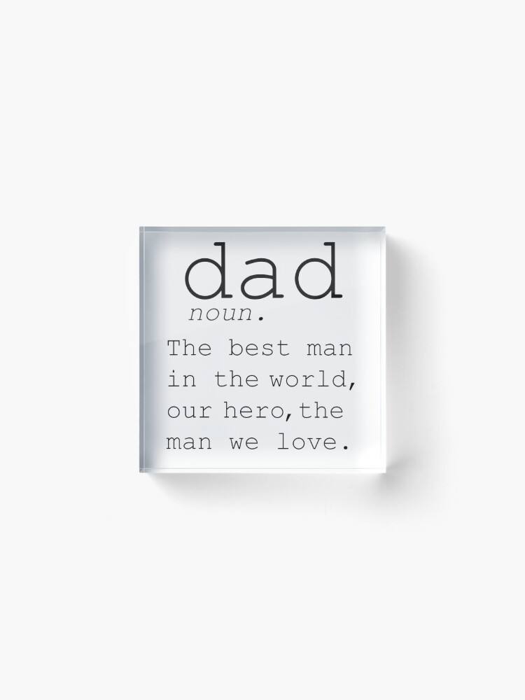Alternate view of Typewriter Dad Definition Holiday Art DEFINITION OF DAD Funny Wall Art Daddy Print Fathers Day Dad Art Modern Printable Art Father Quote Acrylic Block