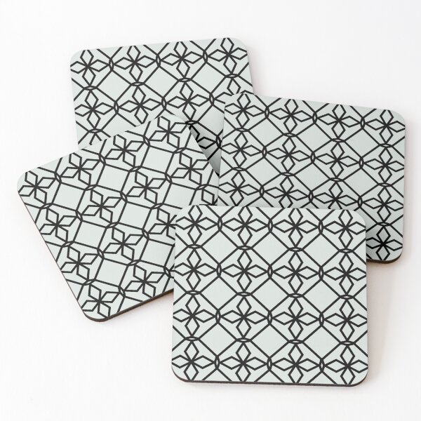 Item preview, Black and Blue Gray Tessellation Line Pattern 34 Pairs DV 2022 Popular Colour Mellow Blue 0468 designed and sold by ColorOfTheYears.